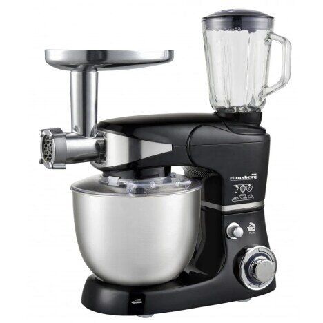 Robot de bucatarie multifunctional All-in-one Hausberg HB-7605, 1000 W, mixer/blender/tocat carne, N